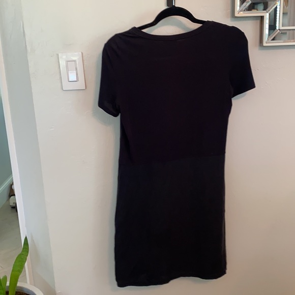 Dark Navy Blue Theory Silk Dress - Picture 4 of 4